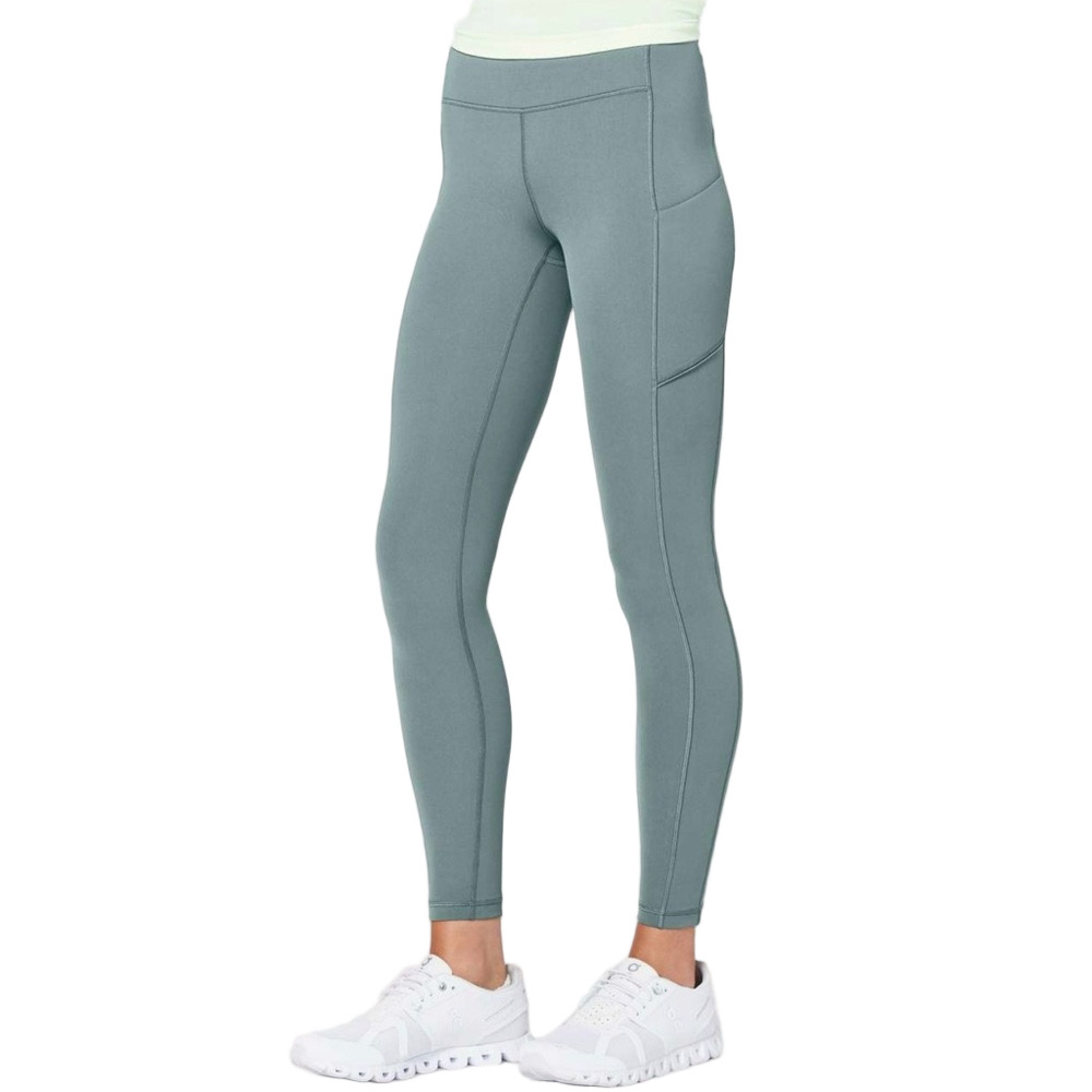 Lululemon Size 4 Speed Up Tights Luxstreme 27” Inseam Side Pockets Sea Steel